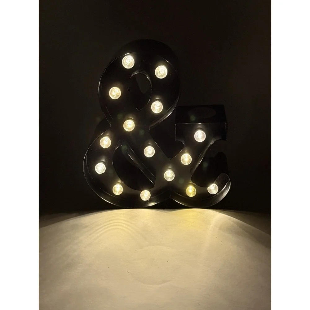 Target Ampersand Black Marquee Light & Battery Operated